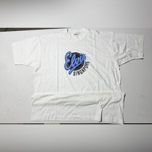 Vintage Single Stitch Elvis Pressley Singapore XL T Shirt 100% Cotton